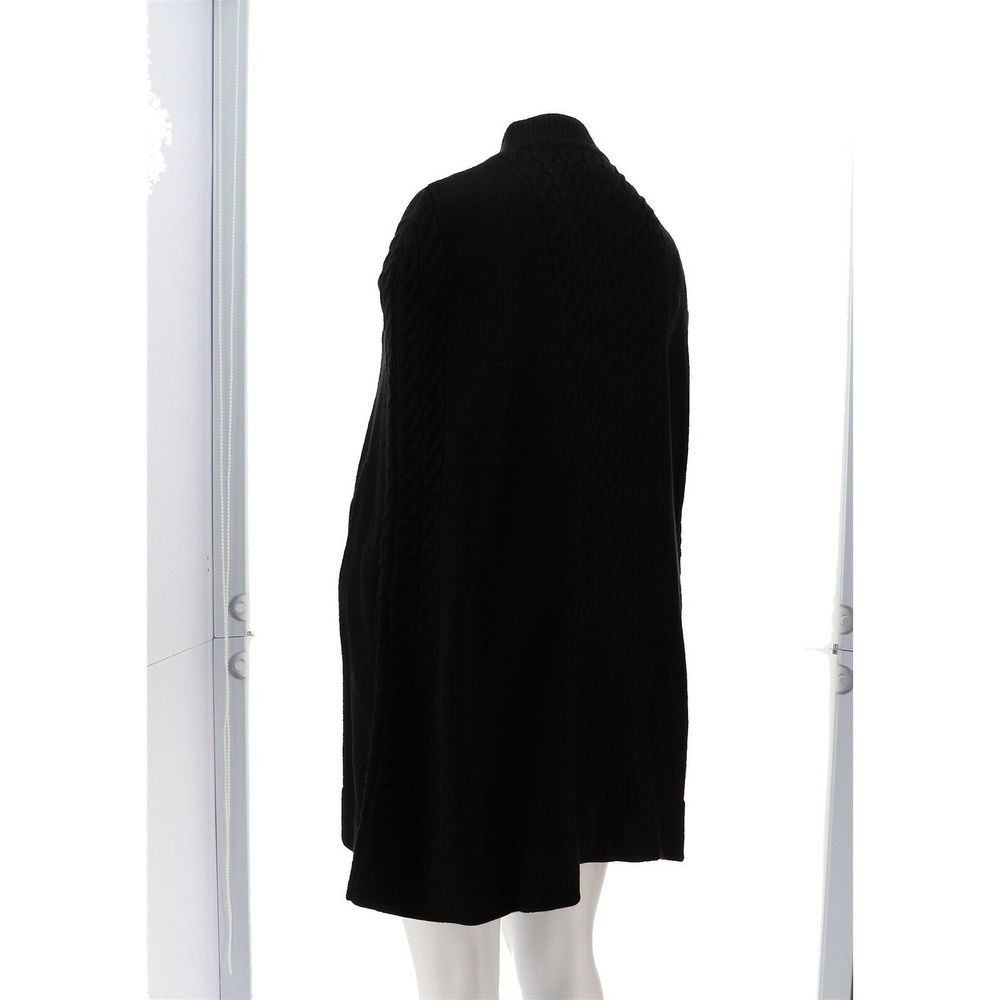 Patricia Nash Button-Front Long Cable Knit Sweater Cape Black 7285400 - Picture 4 of 8